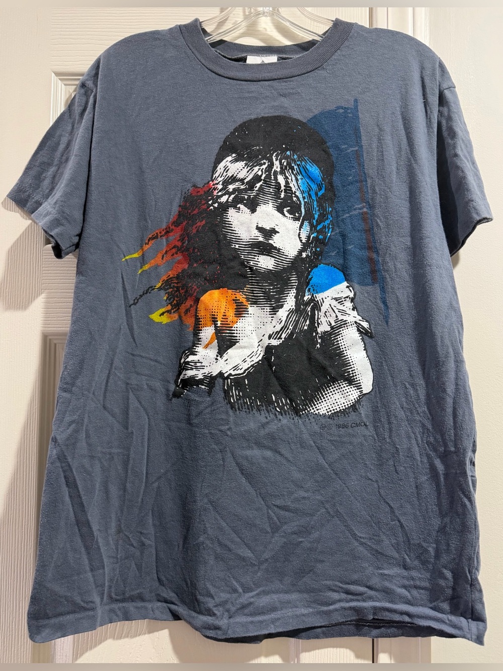 Vintage 1986 Les Misérables London Musical Cosette Art Graphic T-Shirt - Sz XL